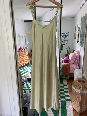 Spaghetti strap satin dress